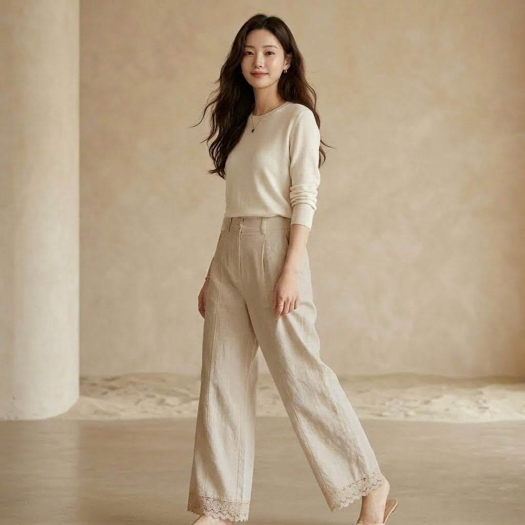 Quần Linen Ren QL26207
