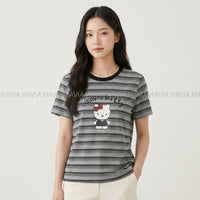 Áo Thun Tay Ngắn Sọc Hello Kitty AT266191