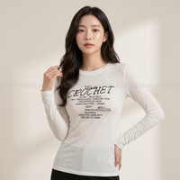 Áo Thun Tay Dài Crochet