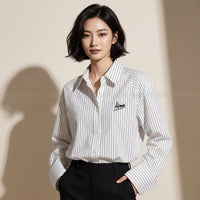 Sơ mi Sọc Thêu Chữ AS5595
