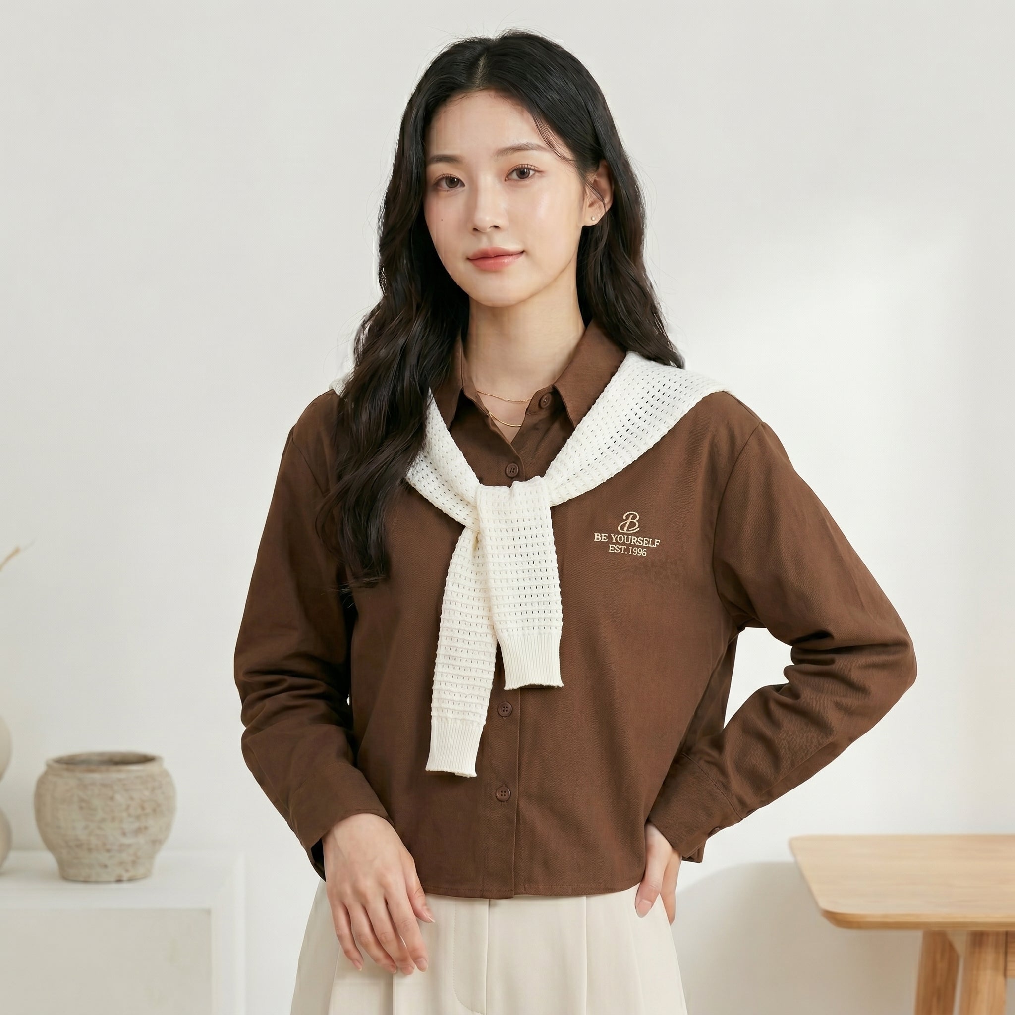Áo Sơ mi + Khăn Choàng AS2191