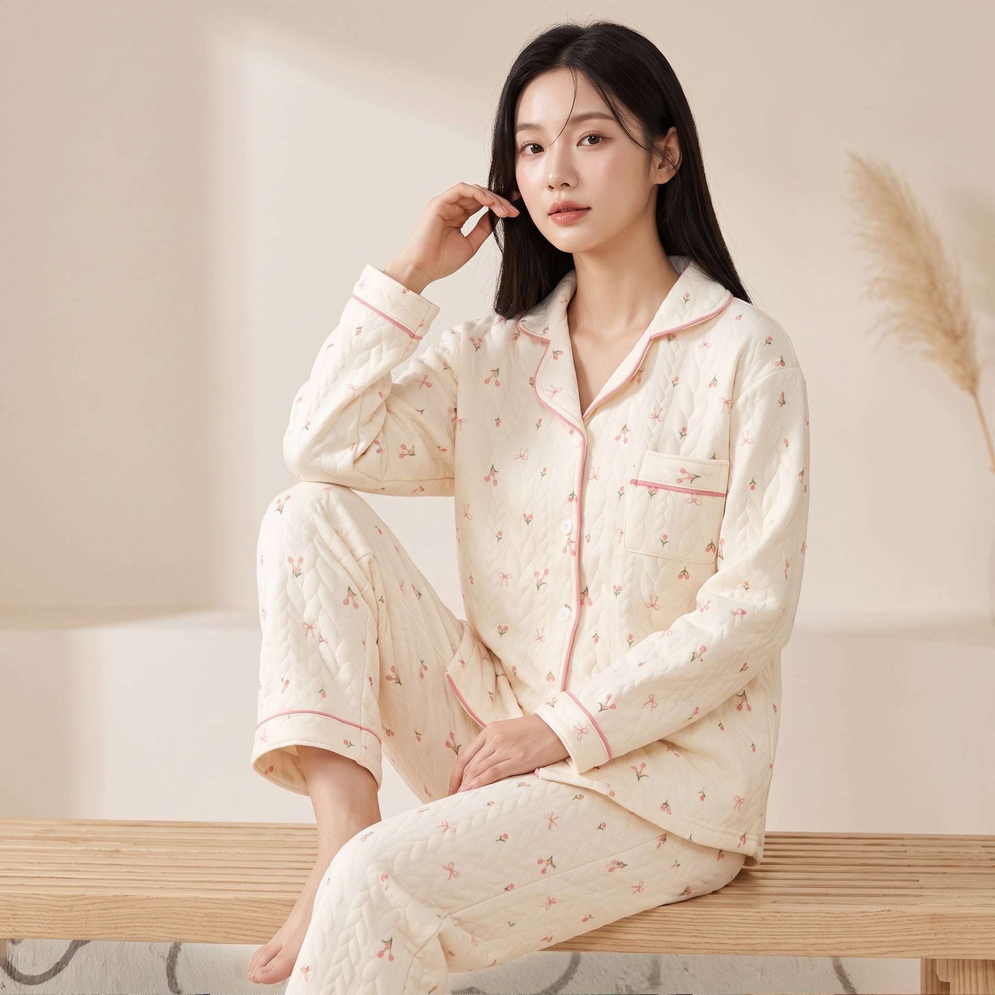 Đồ Ngủ Bông Nơ Hồng DN5555