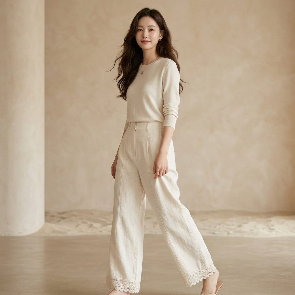 Quần Linen Ren QL26207
