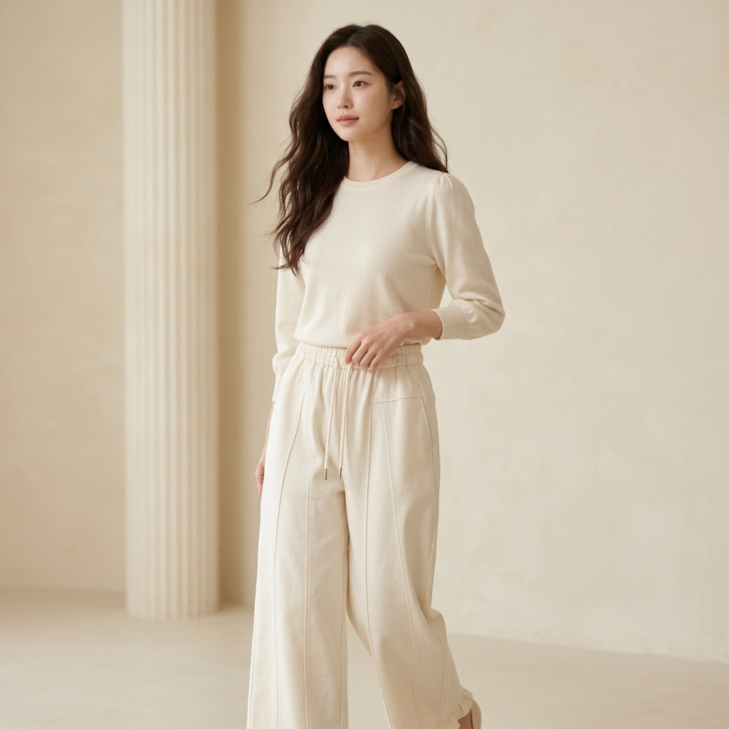 Quần Nỉ Suông Lai Bèo QN80128