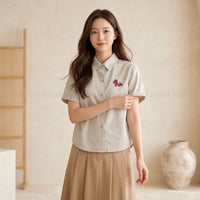 Sơ Mi Tay Ngắn Ngựa Thêu AS2228