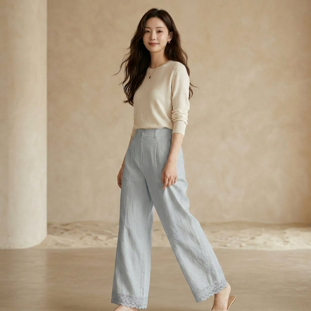 Quần Linen Ren QL26207